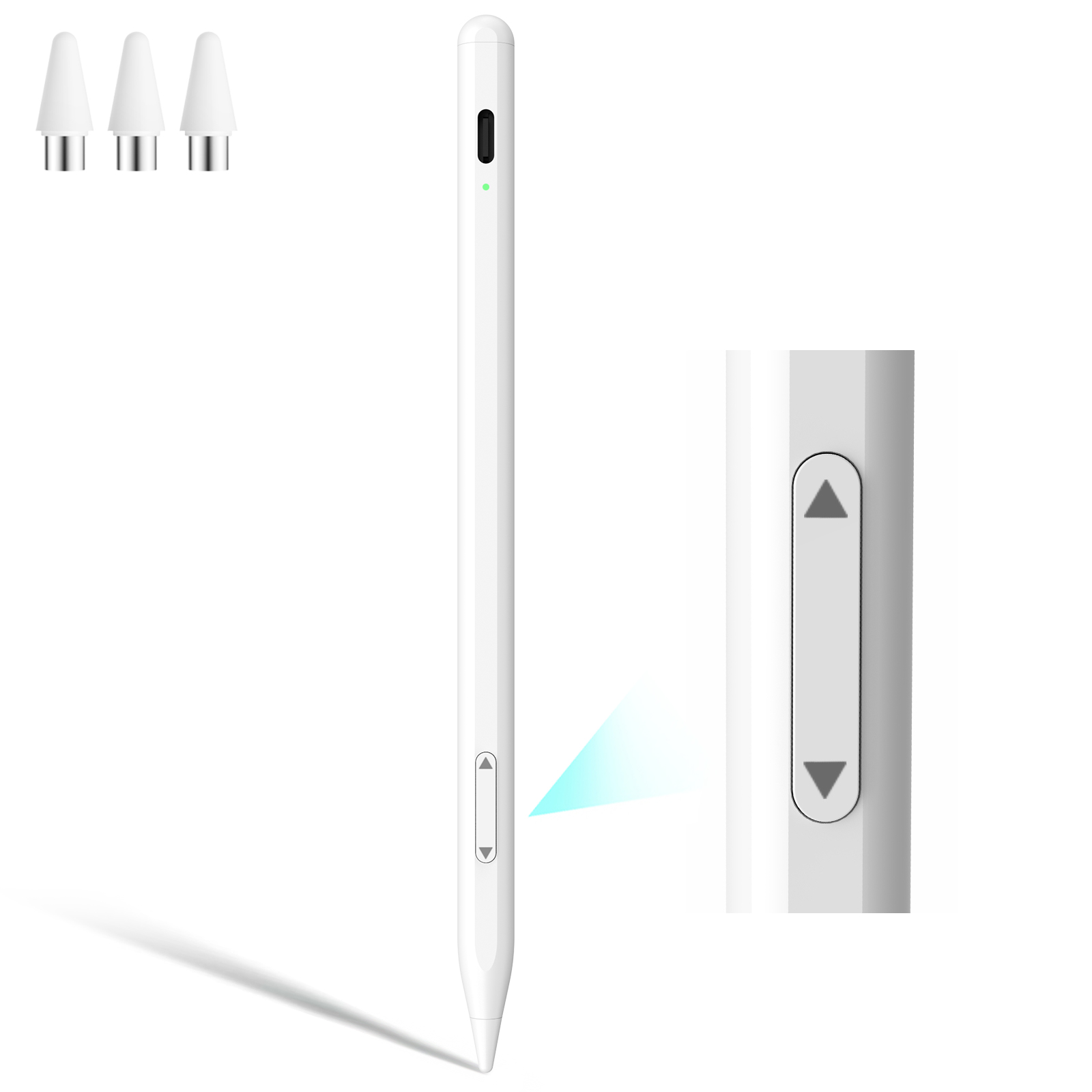 iPhone iPad Pencil for iOS & Android Touch Screens, New Designed 15 Mins Fast Charge Universal Stylus Pen for Apple iPad Pro, Air, Mini, (Palm Rejection) iWatch, iPhone, Samsung, Tablet All Devices