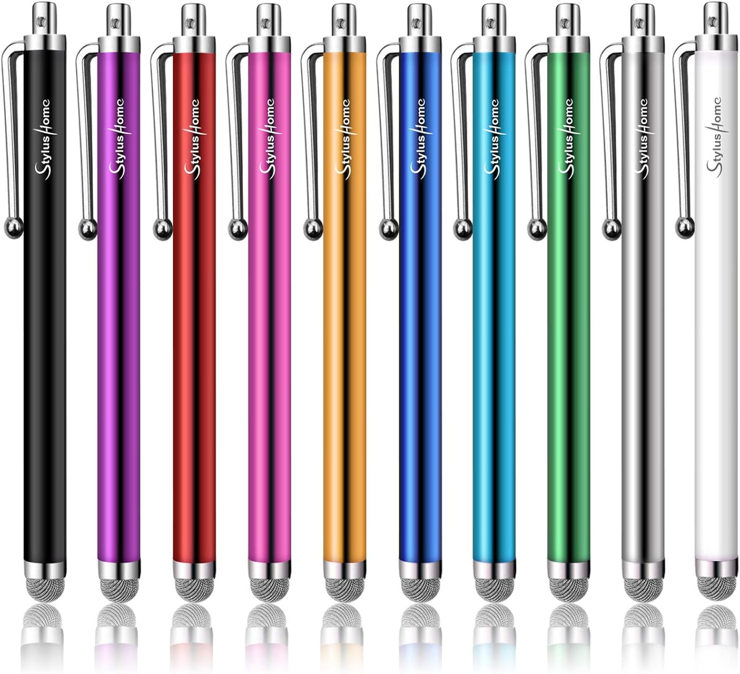 Stylus Pens for Touch Screens, StylusHome 10 Pack Mesh Fiber Tip Stylus Pens for ipad iPhone Tablets Samsung All Precision Capacitive Universal Touch Screen Devices